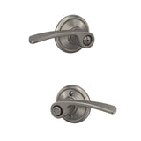 Schlage Merano Satin Nickel Privacy Bed/Bath Door Lever