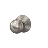 Schlage Orbit Privacy Bed/Bath Door Knob in Satin Chrome