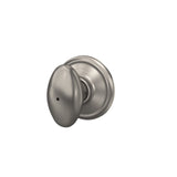Siena Aged Bronze Privacy Bed/Bath Door Knob with Wakefield Trim