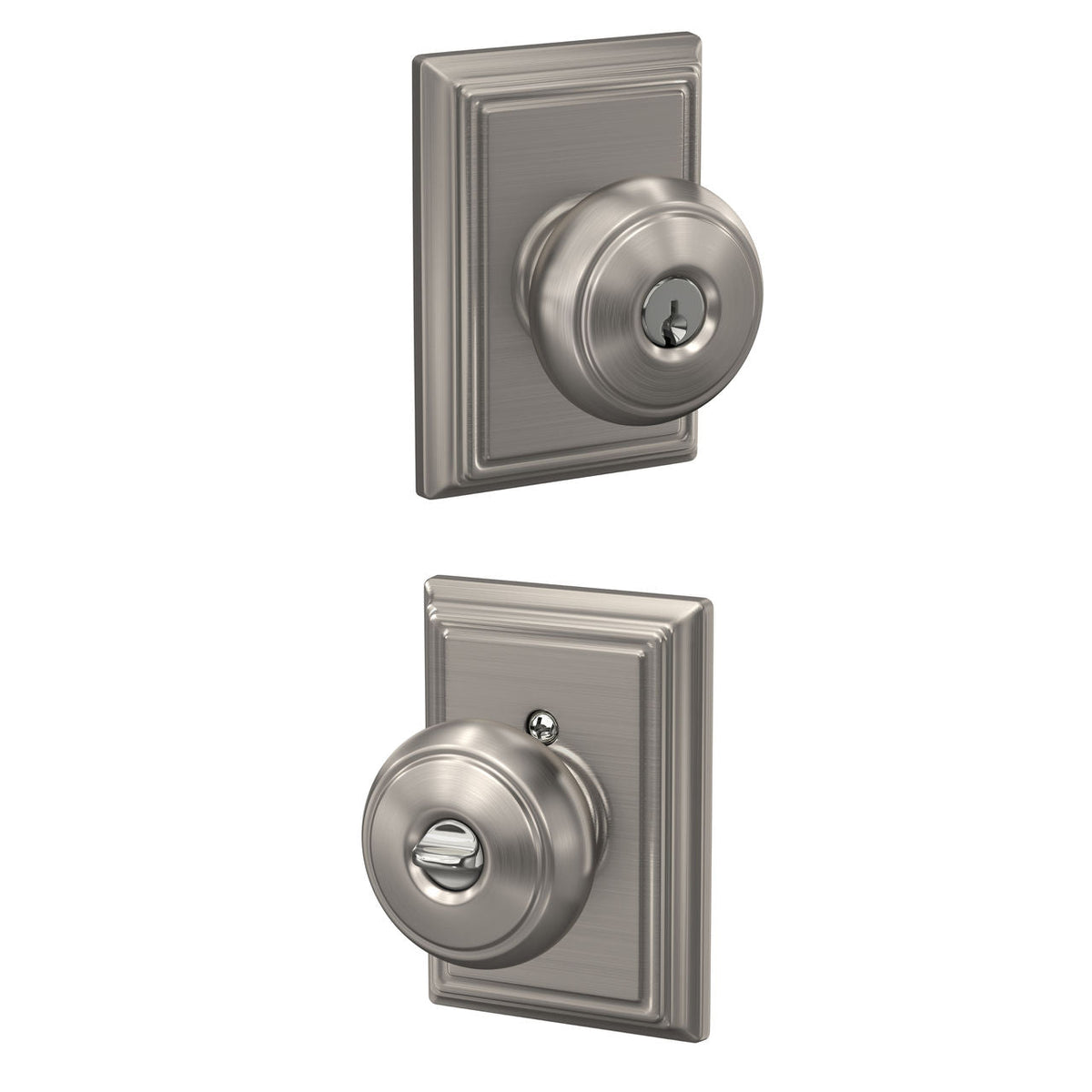 Schlage Andover Aged Bronze Keyed Entry Door Knob with Addison Trim