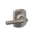 Schlage Broadway Keyed Entry Door Lever with Greenwich Trim – Matte Black