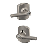 Schlage Broadway Keyed Entry Door Lever with Greenwich Trim – Matte Black