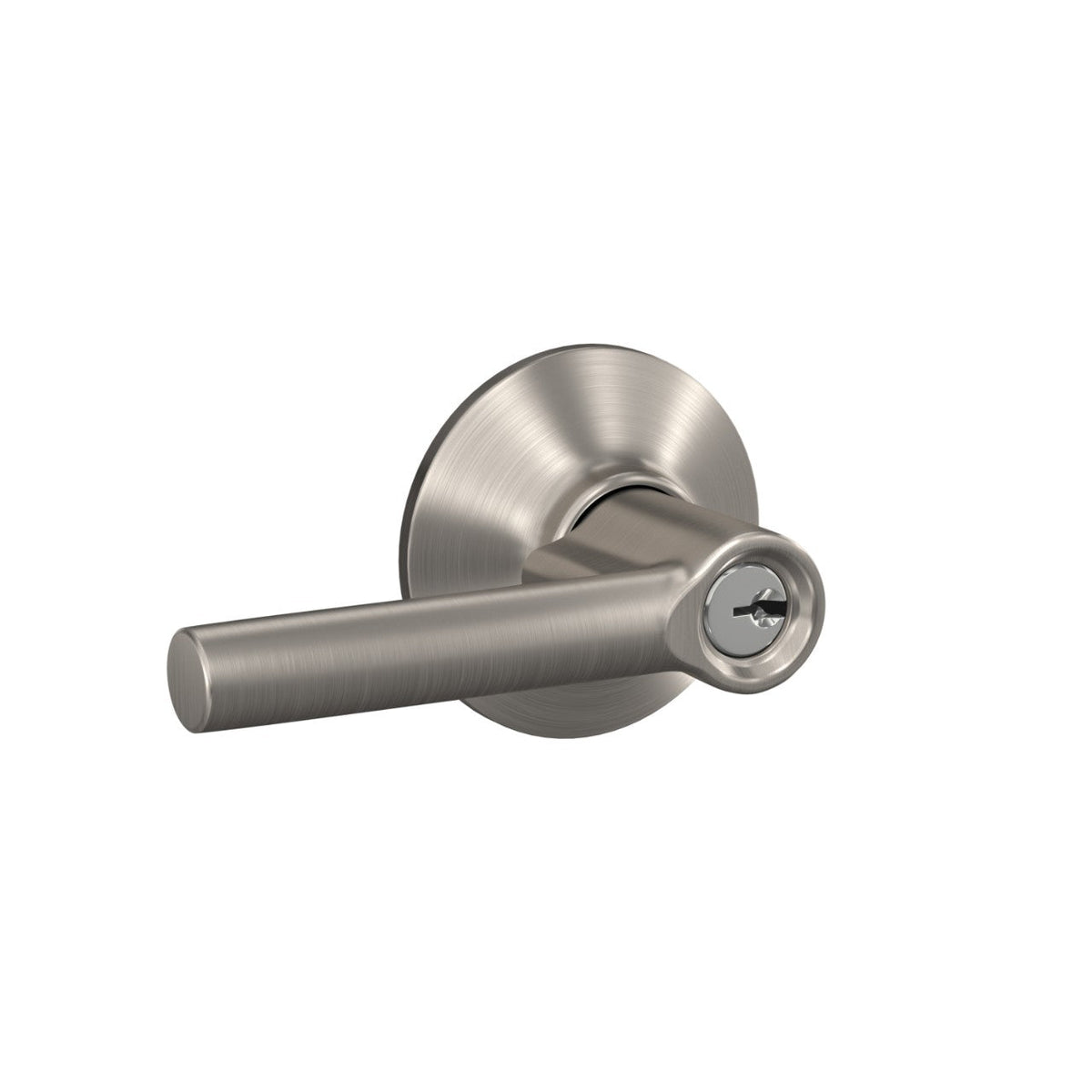 Schlage Broadway Matte Black Keyed Entry Lever, Grade 2, Fits 1-3/4 in. Doors