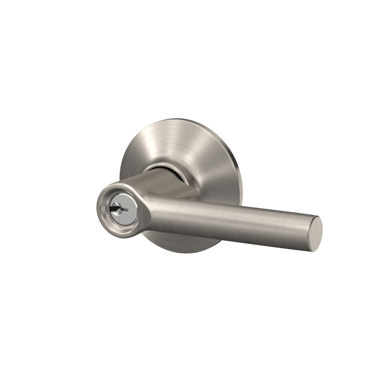 Schlage Broadway Matte Black Keyed Entry Lever, Grade 2, Fits 1-3/4 in. Doors