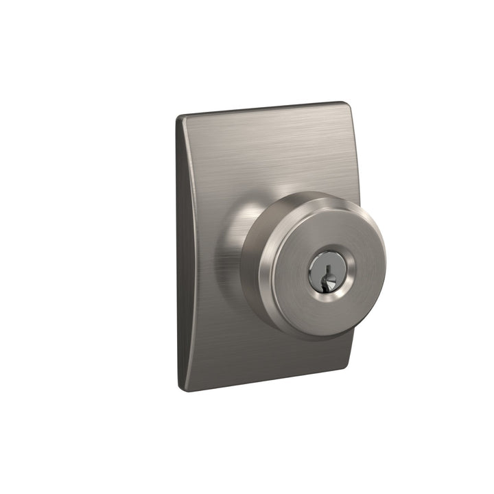 Schlage Custom Bowery Keyed Entry Door Knob with Century Trim – Matte Black
