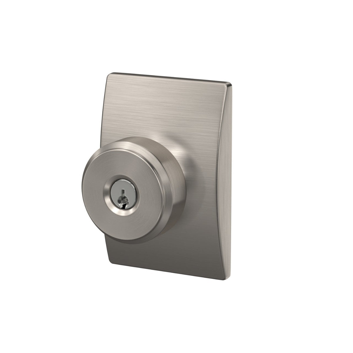 Schlage Custom Bowery Keyed Entry Door Knob with Century Trim – Matte Black