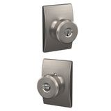 Schlage Custom Bowery Keyed Entry Door Knob with Century Trim – Matte Black
