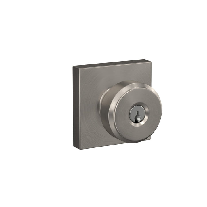 Schlage Custom Bowery Keyed Entry Door Knob, Matte Black