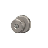 Schlage Bowery Matte Black Keyed Entry Door Knob with Greyson Trim