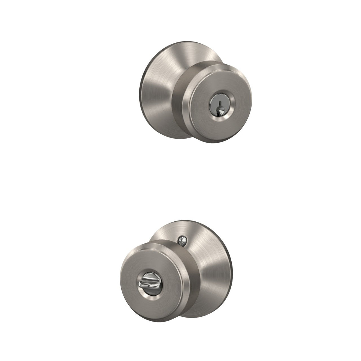 Schlage Bowery Matte Black Keyed Entry Knob, ANSI/BHMA Grade 2/AAA, Fits 1-3/8 in. to 1-3/4 in. Doors