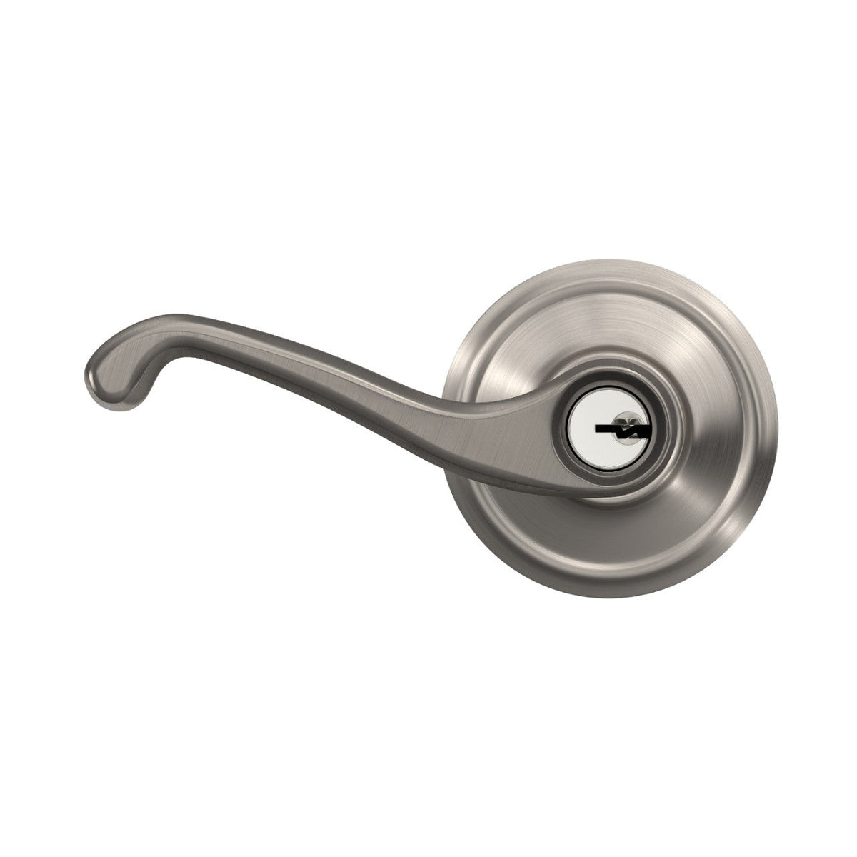 Schlage Flair Keyed Entry Door Lever – Aged Bronze