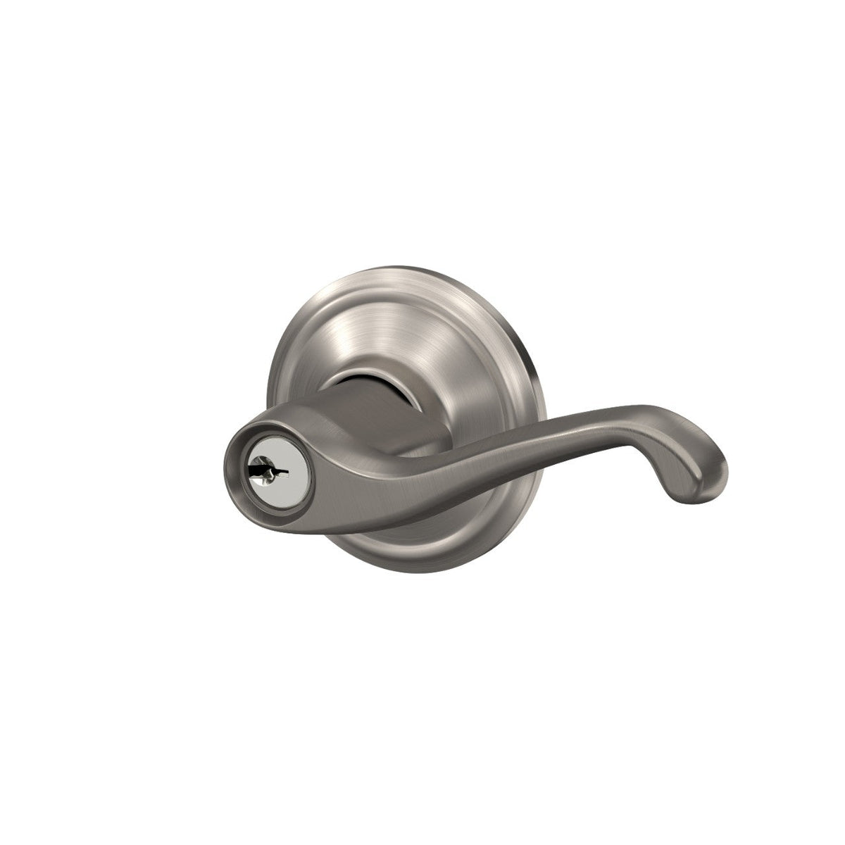 Schlage Flair Keyed Entry Door Lever – Aged Bronze