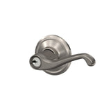 Schlage Flair Keyed Entry Door Lever – Aged Bronze