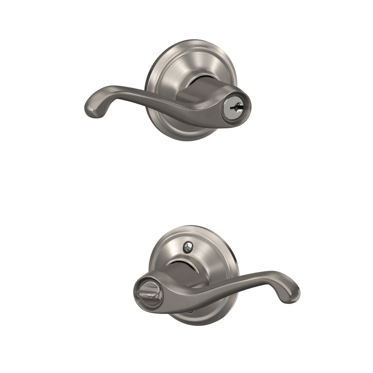 Schlage Flair Keyed Entry Door Lever – Aged Bronze