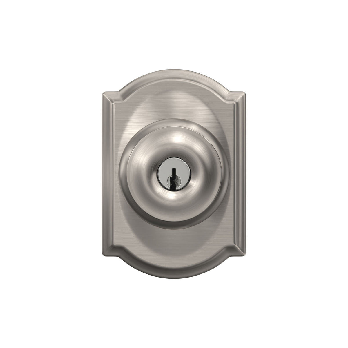 Schlage Custom Georgian Aged Bronze Keyed Entry Door Knob with Camelot Trim