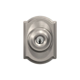 Schlage Custom Georgian Aged Bronze Keyed Entry Door Knob with Camelot Trim