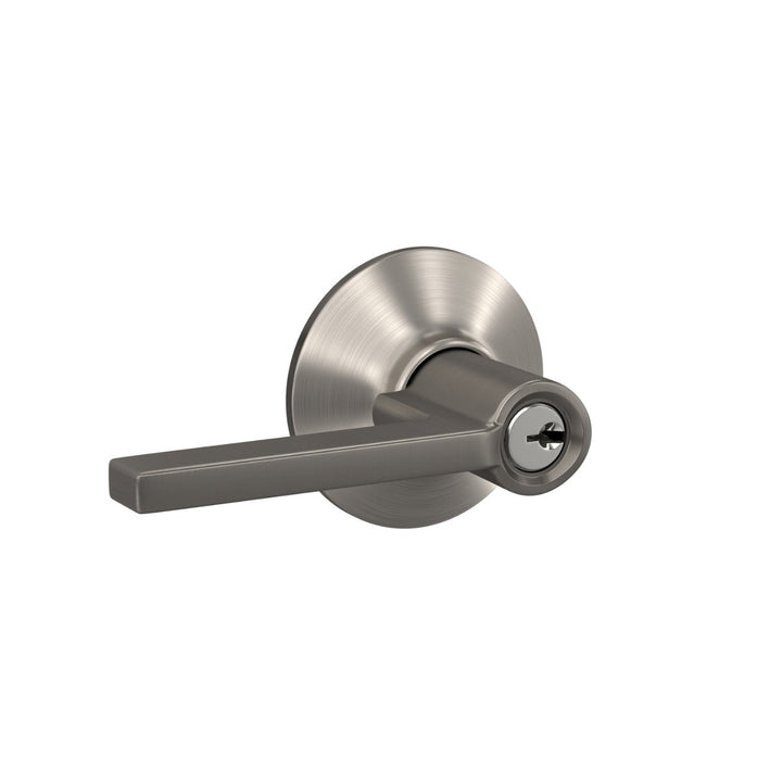 Schlage Custom Latitude Keyed Entry Door Lever, Matte Black