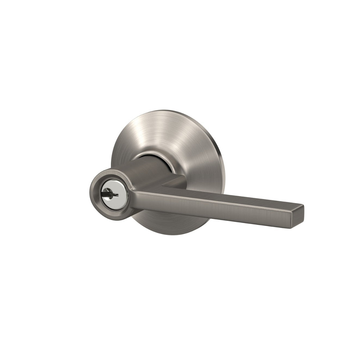Schlage Custom Latitude Keyed Entry Door Lever, Matte Black
