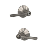 Schlage Latitude Matte Black Keyed Entry Door Lever