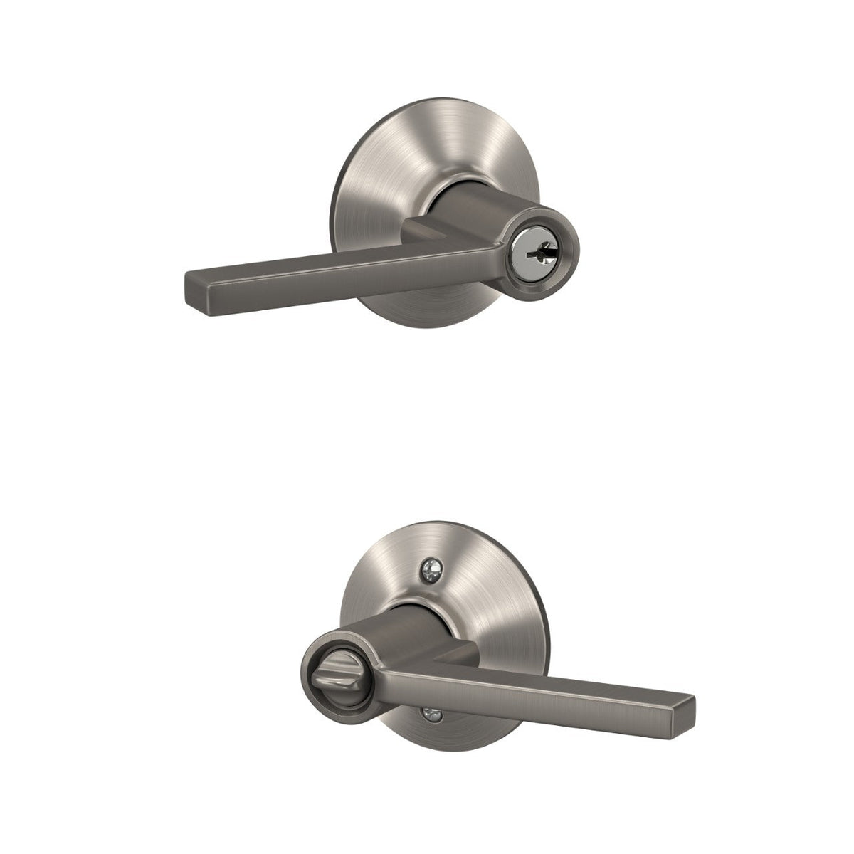Schlage Latitude Aged Bronze Keyed Entry Door Lever