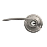 Schlage F51 Merano Keyed Entry Lever, Satin Nickel, Reversible