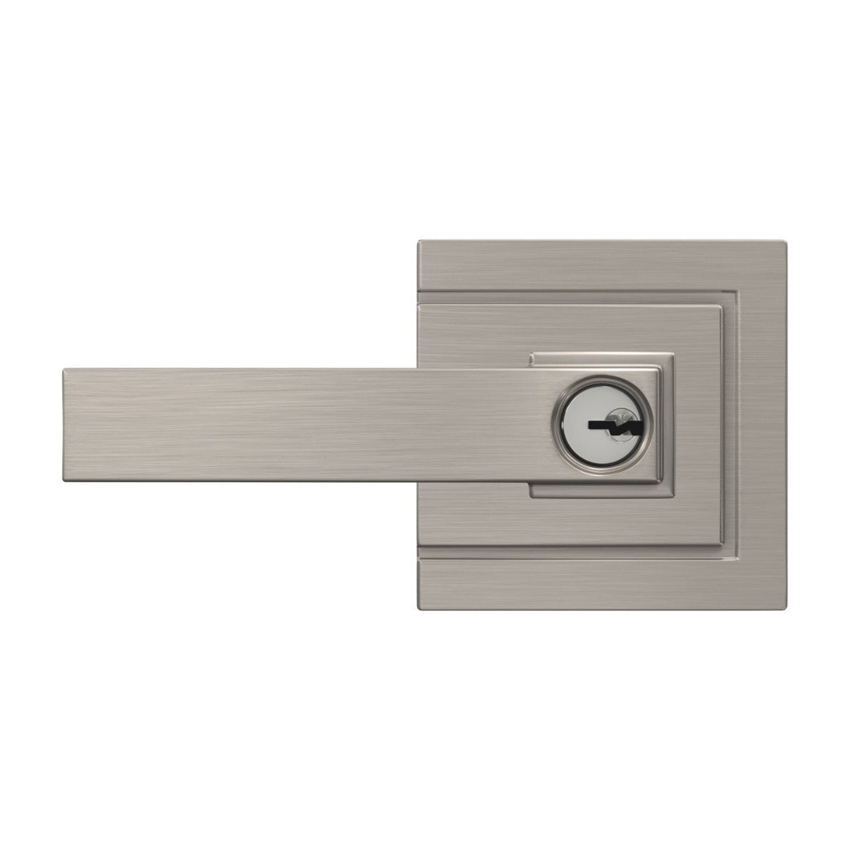 Custom Northbrook Matte Black Upland Trim Keyed Entry Door Lever