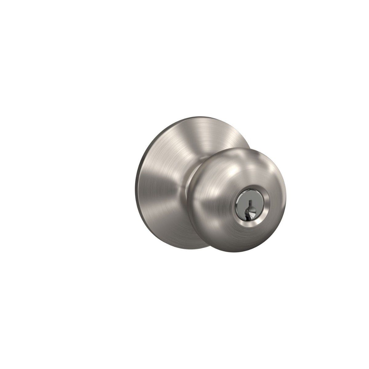 Schlage Plymouth Polished Chrome Keyed Entry Knob, ANSI Grade 2, 1-3/4 in Door Thickness