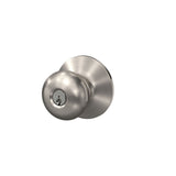 Schlage Plymouth Matte Black Keyed Entry Door Knob, ANSI/BHMA Grade 2, Fits 1-3/8 to 1-3/4 in. Doors