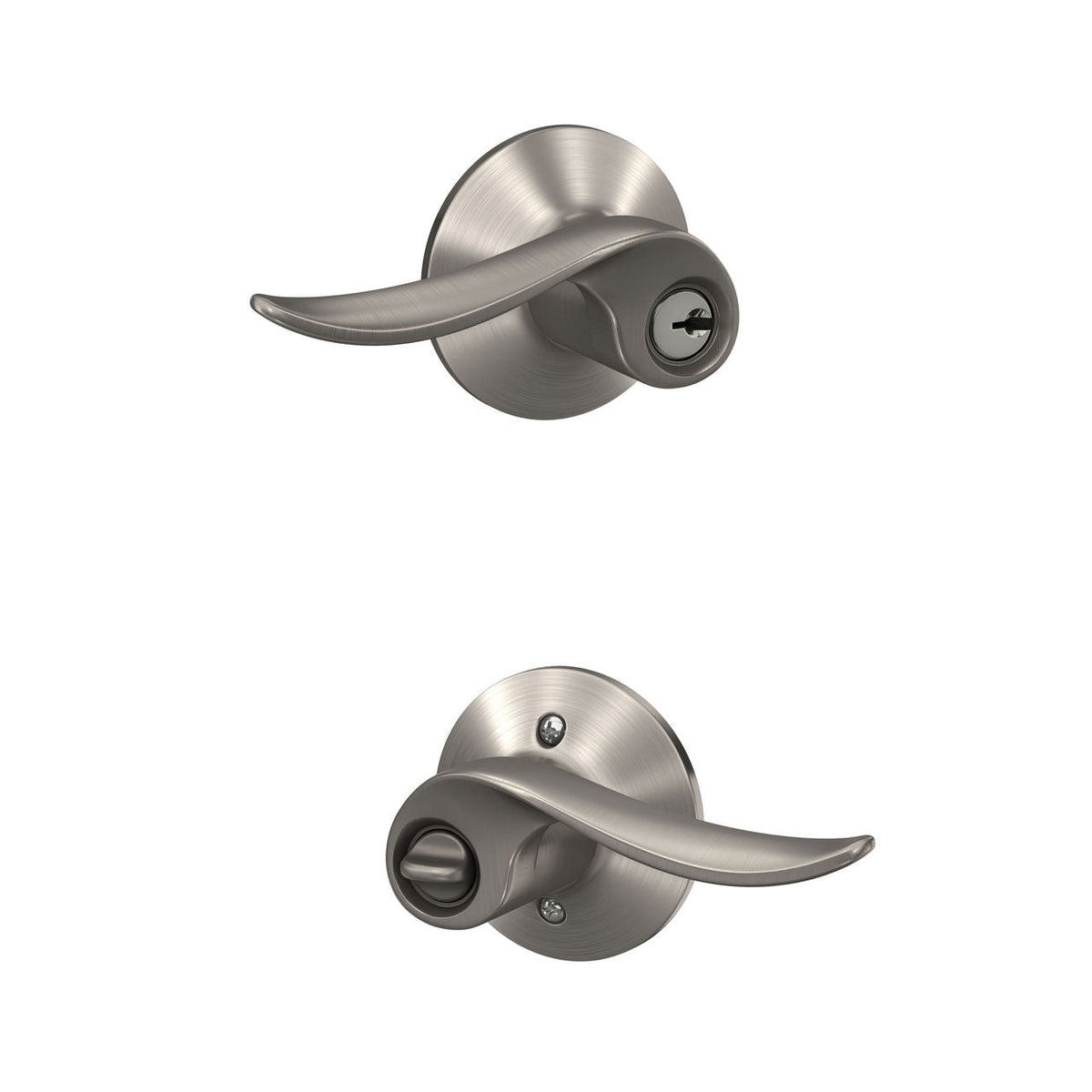 Schlage Sacramento Satin Nickel Keyed Entry Door Lever