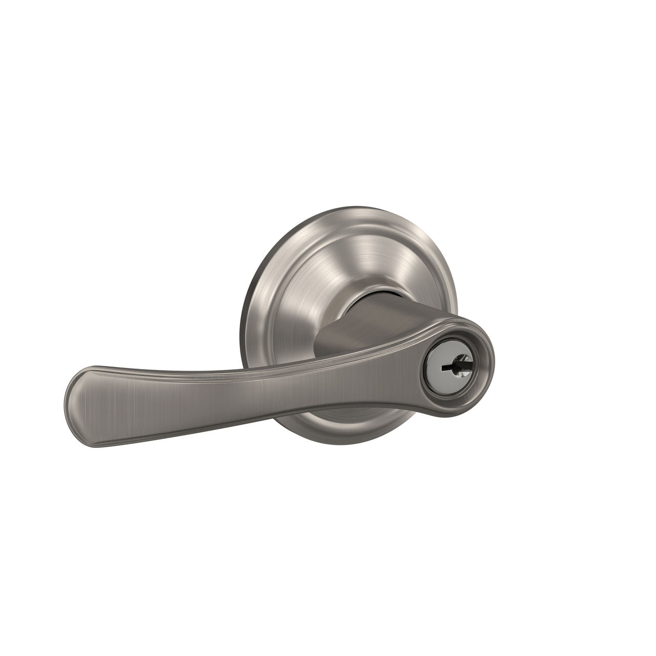 Schlage Avila Aged Bronze Entry Lever, Grade 2, 2-3/4 in Backset