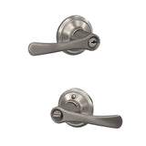 Schlage Avila Satin Nickel Keyed Entry Lever, Grade 2, 1-3/4 in. Door Thickness
