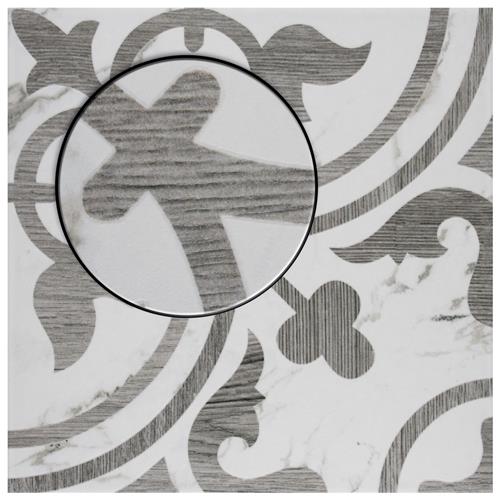 Llama Arte Loire Silver 9-3/4 in. x 9-3/4 in. Porcelain Floor and Wall Tile (10.88 sq. ft./Case)