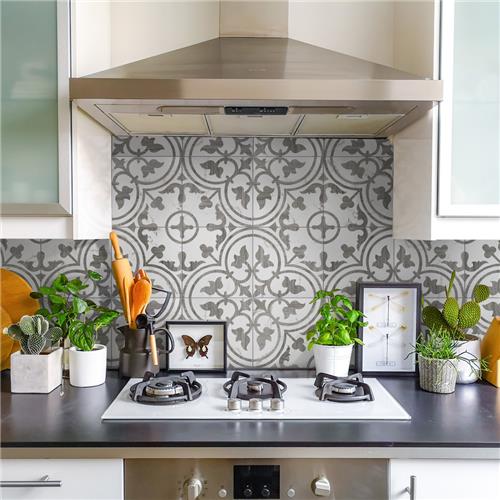 Llama Arte Loire Silver 9-3/4 in. x 9-3/4 in. Porcelain Floor and Wall Tile (10.88 sq. ft./Case)