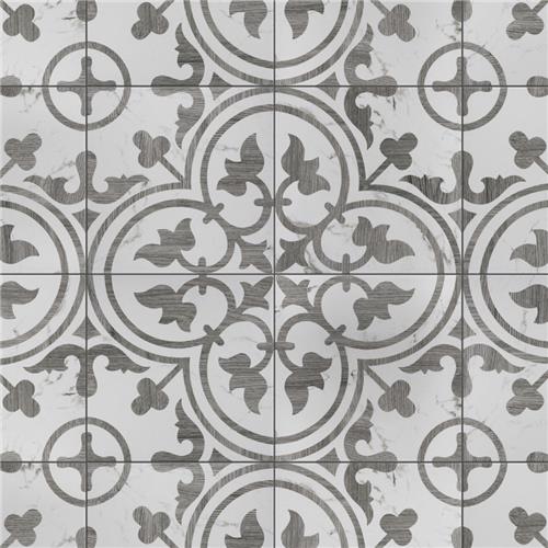Llama Arte Loire Silver 9-3/4 in. x 9-3/4 in. Porcelain Floor and Wall Tile (10.88 sq. ft./Case)