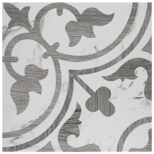 Llama Arte Loire Silver 9-3/4 in. x 9-3/4 in. Porcelain Floor and Wall Tile (10.88 sq. ft./Case)