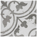Llama Arte Loire Silver 9-3/4 in. x 9-3/4 in. Porcelain Floor and Wall Tile (10.88 sq. ft./Case)
