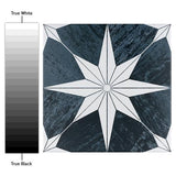 Merola Tile Cassis Stella Black Night 9-3/4 in. x 9-3/4 in. Porcelain Floor and Wall Tile (10.88 sq. ft./Case)