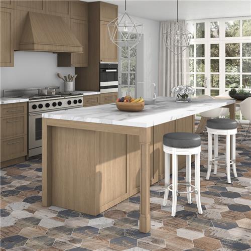 Merola Tile Gaugin Hex Catan Shadow 8-5/8 in. x 9-7/8 in. Porcelain Floor and Wall Tile (11.56 sq. ft. per case)