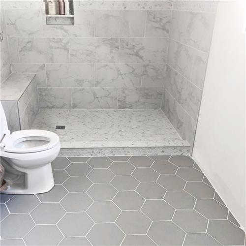 Merola Tile Textile Hex Silver 8-5/8 in. x 9-7/8 in. Porcelain Floor and Wall Tile (11.56 sq. ft. per case)