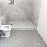 Merola Tile Textile Hex Silver 8-5/8 in. x 9-7/8 in. Porcelain Floor and Wall Tile (11.56 sq. ft. per case)