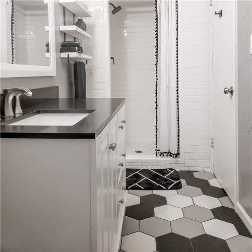 Merola Tile Textile Hex Silver 8-5/8 in. x 9-7/8 in. Porcelain Floor and Wall Tile (11.56 sq. ft. per case)