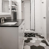 Merola Tile Textile Hex Silver 8-5/8 in. x 9-7/8 in. Porcelain Floor and Wall Tile (11.56 sq. ft. per case)
