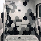 Merola Tile Textile Hex Silver 8-5/8 in. x 9-7/8 in. Porcelain Floor and Wall Tile (11.56 sq. ft. per case)