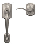 Schlage Camelot Satin Nickel Front Entry Handle with Left-Handed Accent Lever