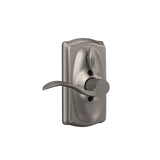 Schlage Camelot Satin Nickel Electronic Keypad Door Lock with Accent Lever and Flex‑Lock