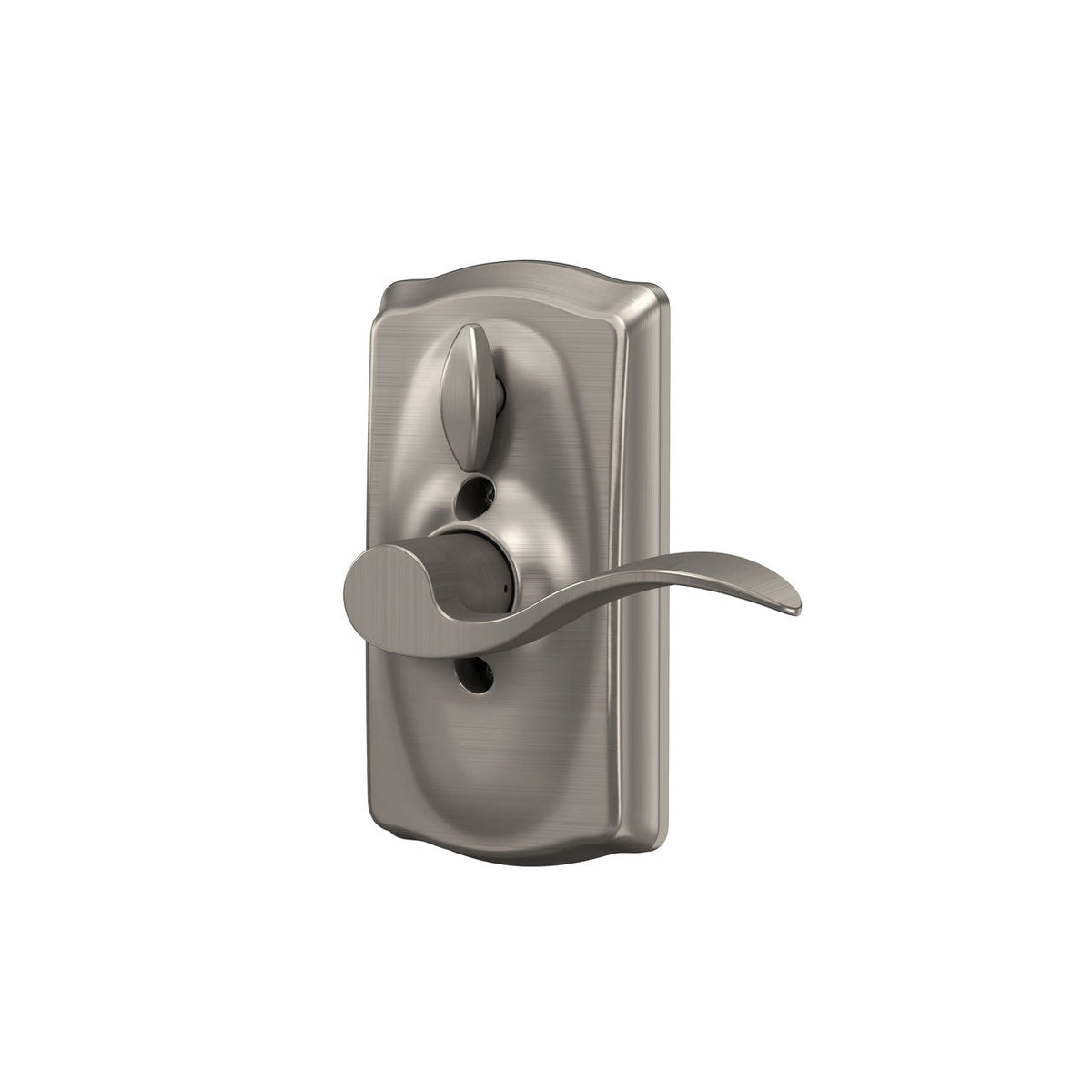 Schlage Camelot Satin Nickel Electronic Keypad Door Lock with Accent Lever and Flex‑Lock