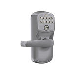Schlage Plymouth Satin Chrome Keypad Lever with Elan Lever, Flex Lock (FE595PLYFFFELA)