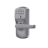 Schlage Plymouth Satin Chrome Keypad Lever with Elan Lever, Flex Lock (FE595PLYFFFELA)