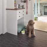 Merola Tile Kite Black 4 in. x 11-3/4 in. Porcelain Floor and Wall Subway Tile (11.81 sq. ft. / Case)