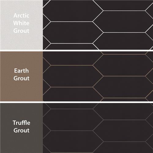 Merola Tile Kite Black 4 in. x 11-3/4 in. Porcelain Floor and Wall Subway Tile (11.81 sq. ft. / Case)